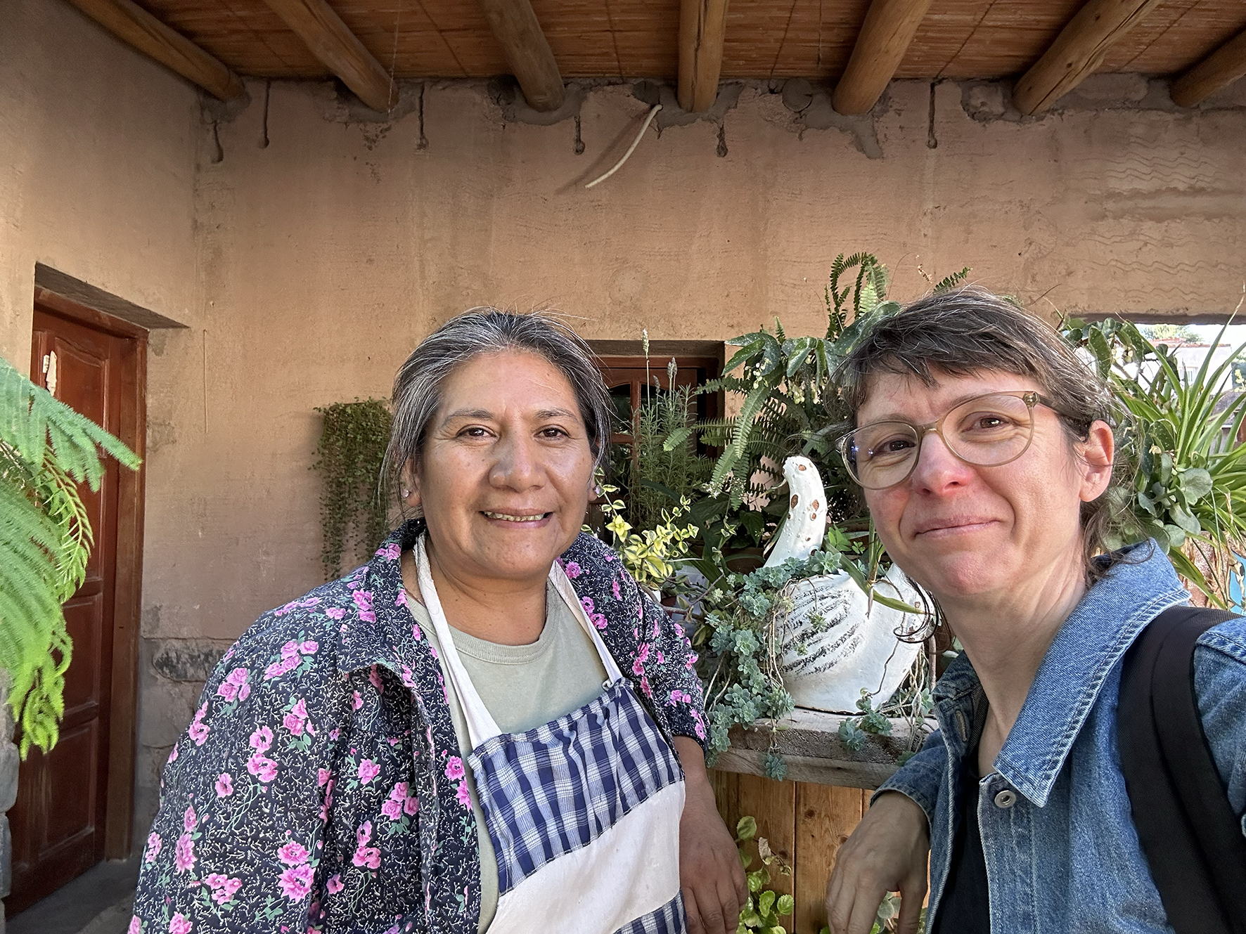 Celestina Abalos and Julia Mensch's reunion, Tumbaya, Jujuy Province